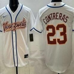 Venezuela #23 William Contreras White 2026 World Baseball Cool Base Jersey by My Store