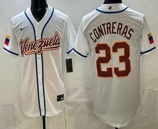 Venezuela #23 William Contreras White 2026 World Baseball Cool Base Jersey by My Store
