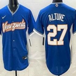 Venezuela #27 Jose Altuve Blue 2026 World Baseball Classic Cool Base Jersey by My Store