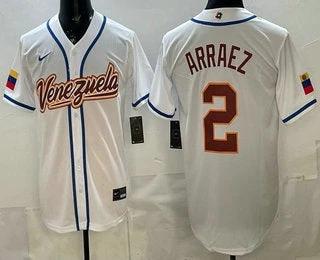 Venezuela #2 Luis Arraez White 2026 World Baseball Classic Cool Base Jersey by My Store