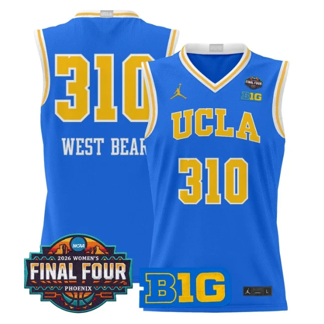 West Bear Jersey #310 UCLA Bruins 2026 Final Four Patch Stitched by My store basketball