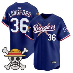 Wyatt Langford Jersey #36 Texas Rangers One Piece Premier Stitched by My Store