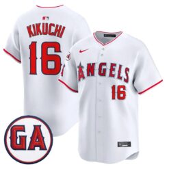 Yusei Kikuchi Jersey #16 Angels Garret Anderson Tribute Premier Stitched by My Store