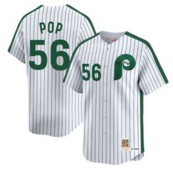Zach Pop Philadelphia Phillies Green Stripes Jersey - All Stitched by My Store