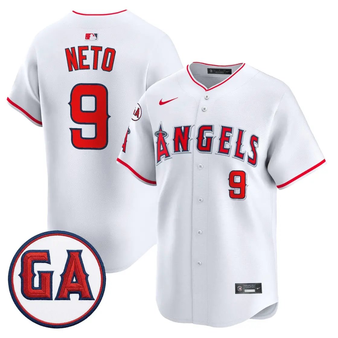 Zach Neto Jersey #9 Angels Garret Anderson Tribute Premier Stitched by My Store