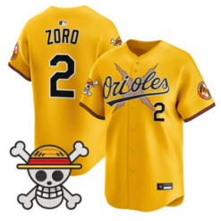 Zoro Jersey #2 Baltimore Orioles One Piece Premier Stitched by My Store