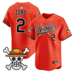 Zoro Jersey #2 Baltimore Orioles One Piece Premier Stitched by My Store