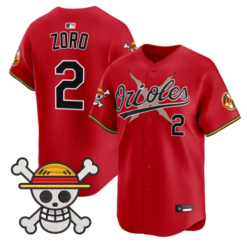 Zoro Jersey #2 Baltimore Orioles One Piece Premier Stitched by My Store