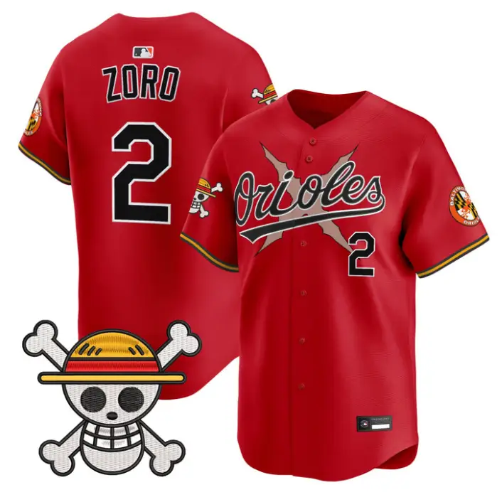 Zoro Jersey #2 Baltimore Orioles One Piece Premier Stitched by My Store