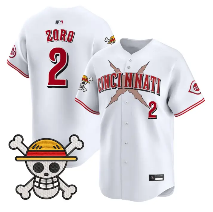 Zoro Jersey #2 Cincinnati Reds One Piece Vapor Premier Stitched by My Store
