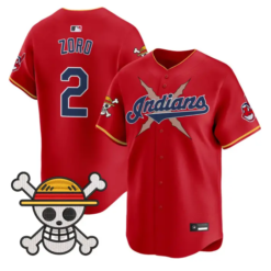Zoro Jersey #2 Cleveland Indians One Piece Vapor Premier Stitched by My Store