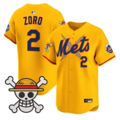 Zoro Jersey #2 New York Mets One Piece Premier Stitched by My Store