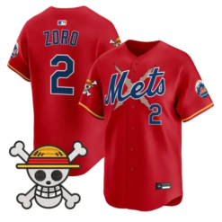 Zoro Jersey #2 New York Mets One Piece Premier Stitched by My Store