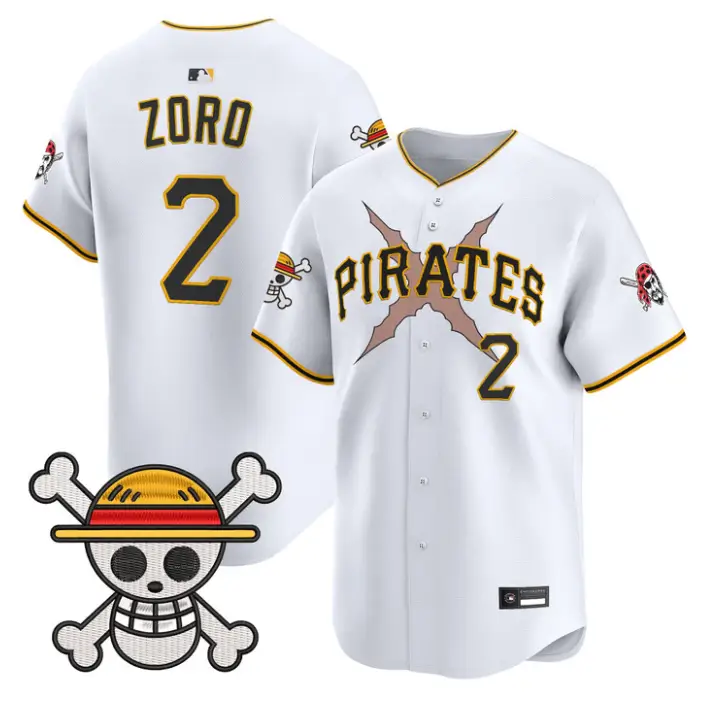 Zoro Jersey #2 Pittsburgh Pirates One Piece Vapor Premier Stitched by My Store