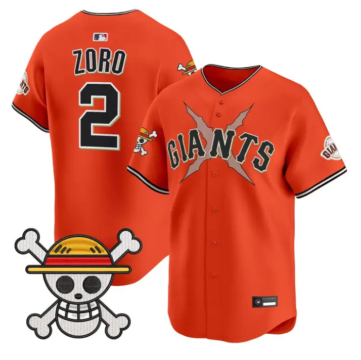 Zoro Jersey #2 San Francisco Giants One Piece Premier Stitched by My Store