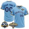 SEA 50th Anniversary Throwback Limited Custom Jersey - All Stitched by Seattle Mariners