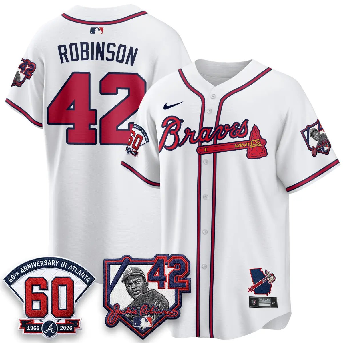 ATL 2026 Jackie Robinson Day Vapor Limited Red Jersey - All Stitched by Atlanta Braves
