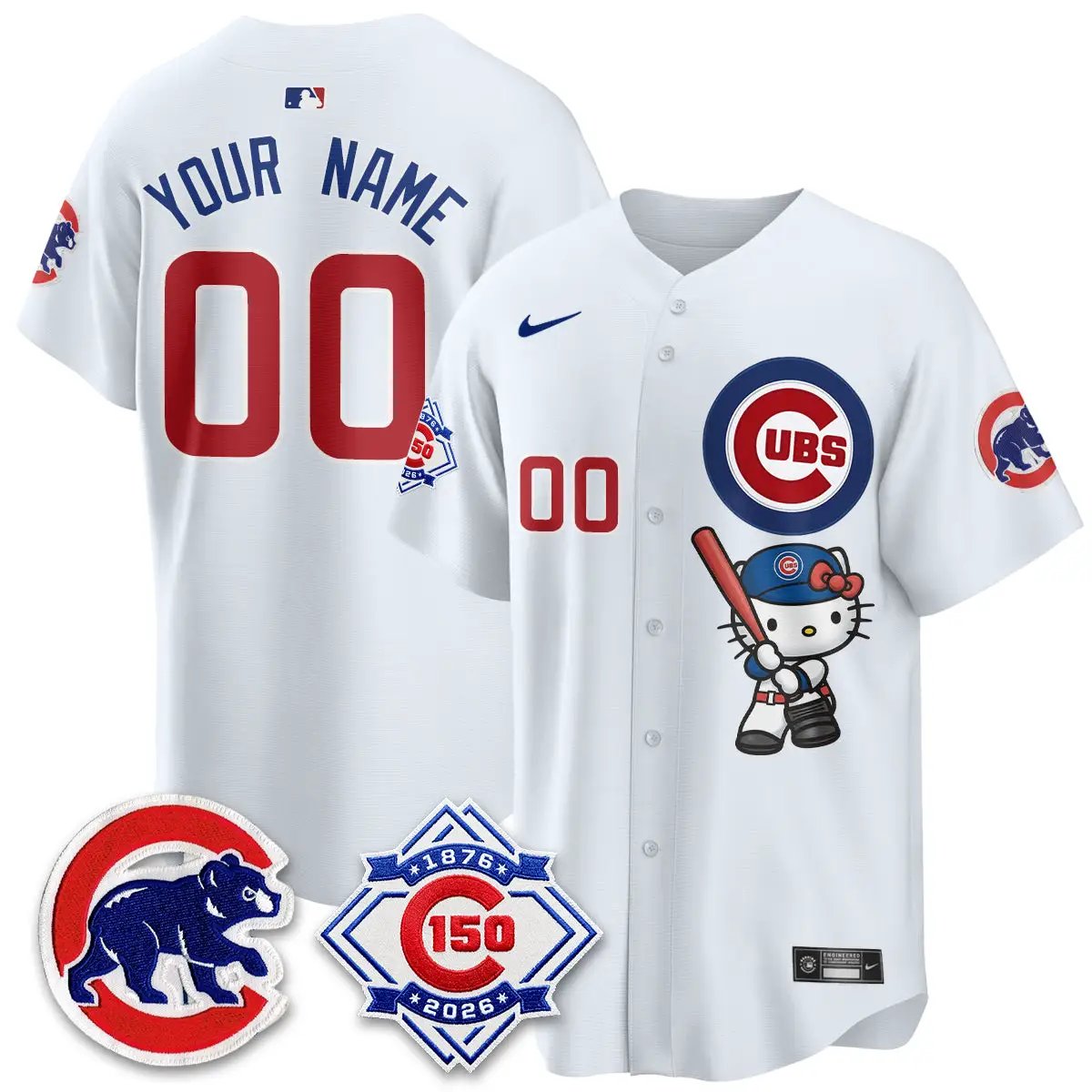 Chicago Cubs x Meow KT Vapor Premier Limited Custom Jersey - All Stitched by Chicago Cubs