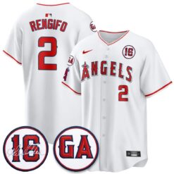 LAA Garret Anderson Tribute Patch Vapor Jersey - All Stitched V1 by Los Angeles Angels