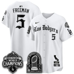 Los Angeles Dodgers World Series Champions Vapor Premier Limited Gothic Edition Jersey - All Stitched by Los Angeles Dodgers