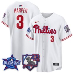 Philadelphia Phillies 2026 Jackie Robinson New Era - All Star Game Vapor Limited Jersey - All Stitched by Philadelphia Phillies