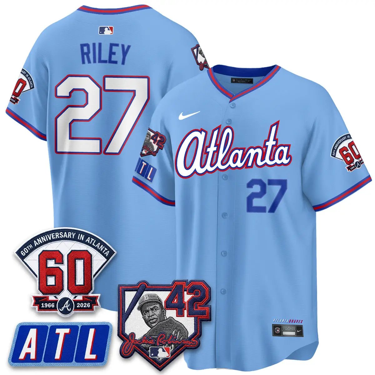 ATL 2026 Jackie Robinson Day Vapor Limited Red Jersey - All Stitched by Atlanta Braves