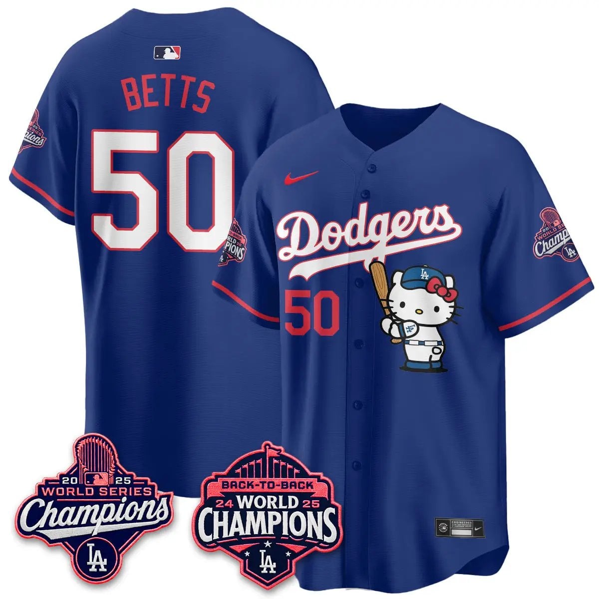 LAD x Hello Kitty Night 2026 Vapor Jersey - All Stitched by Los Angeles Dodgers