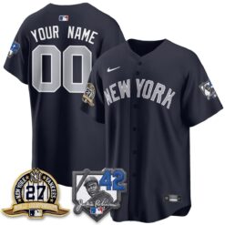 New York Yankees 2026 Jackie Robinson Day Vapor Limited Custom Jersey - All Stitched by New York Yankees