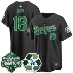 LAD Happy Earth Day Vapor Jersey -All Stitched by Los Angeles Dodgers