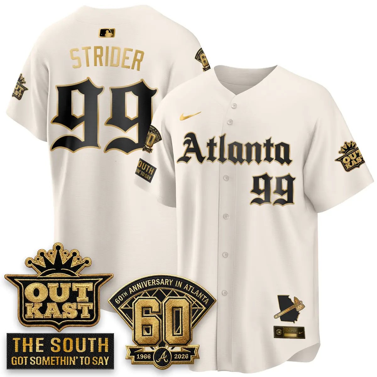 Atlanta Braves 2026 Gothic Edition Vapor Limited Jersey - All Stitched by Atlanta Braves