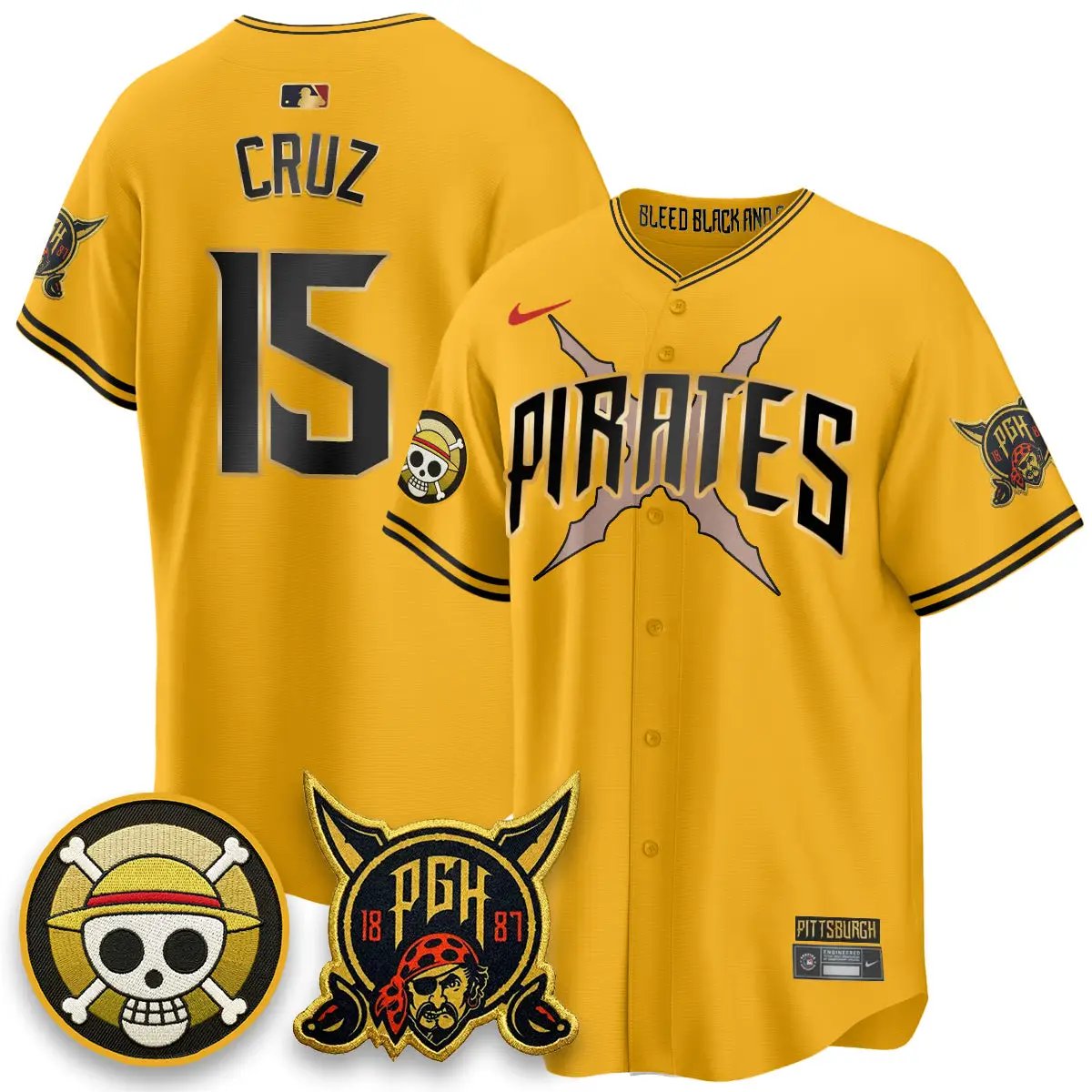 PIT 2026 City Connect x One Piece Vapor Limited Jersey - All Stitched by Pittsburgh Pirates
