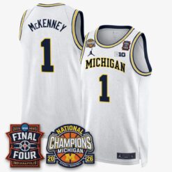 Michigan Wolverines Basketball National Champions Big Text Limited Vapor Jersey - All Stitched by Michigan Wolverines