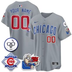 Chicago Cubs 150th Anniversary Harry Caray Holy Cow Vapor Premier Limited Custom Jersey - All Stitched V2 by Chicago Cubs