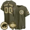 Chicago Cubs New Era Olive 2026 Armed Forces Day Custom Jersey -All Stitched by Chicago Cubs