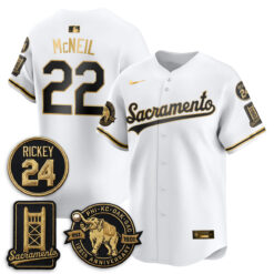 OAK 2026 Alternate Sacramento 125 Years Limited Vapor Gold Edition Jersey - All Stitched by Oakland Athletics
