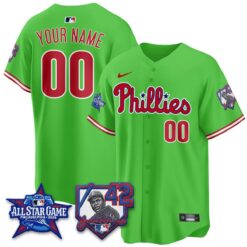 Philadelphia Phillies 2026 Jackie Robinson New Era - All Star Game Vapor Limited Custom Jersey - All Stitched by Philadelphia Phillies