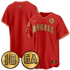 LAA Garret Anderson Tribute Patch Vapor Jersey - All Stitched V2 by Los Angeles Angels