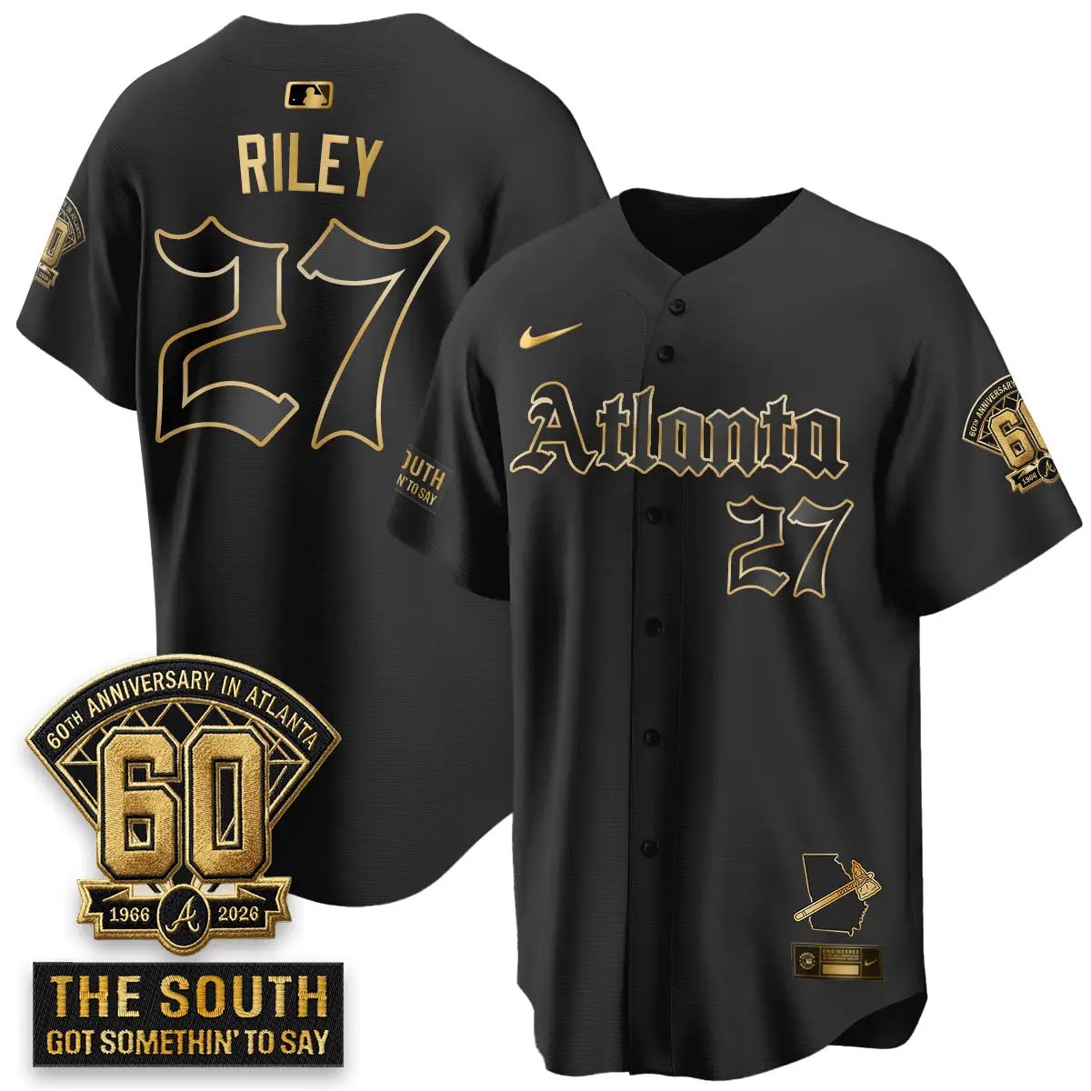 ATL 2026 Gothic Edition Vapor Limited Jersey - All Stitched V2 by Atlanta Braves