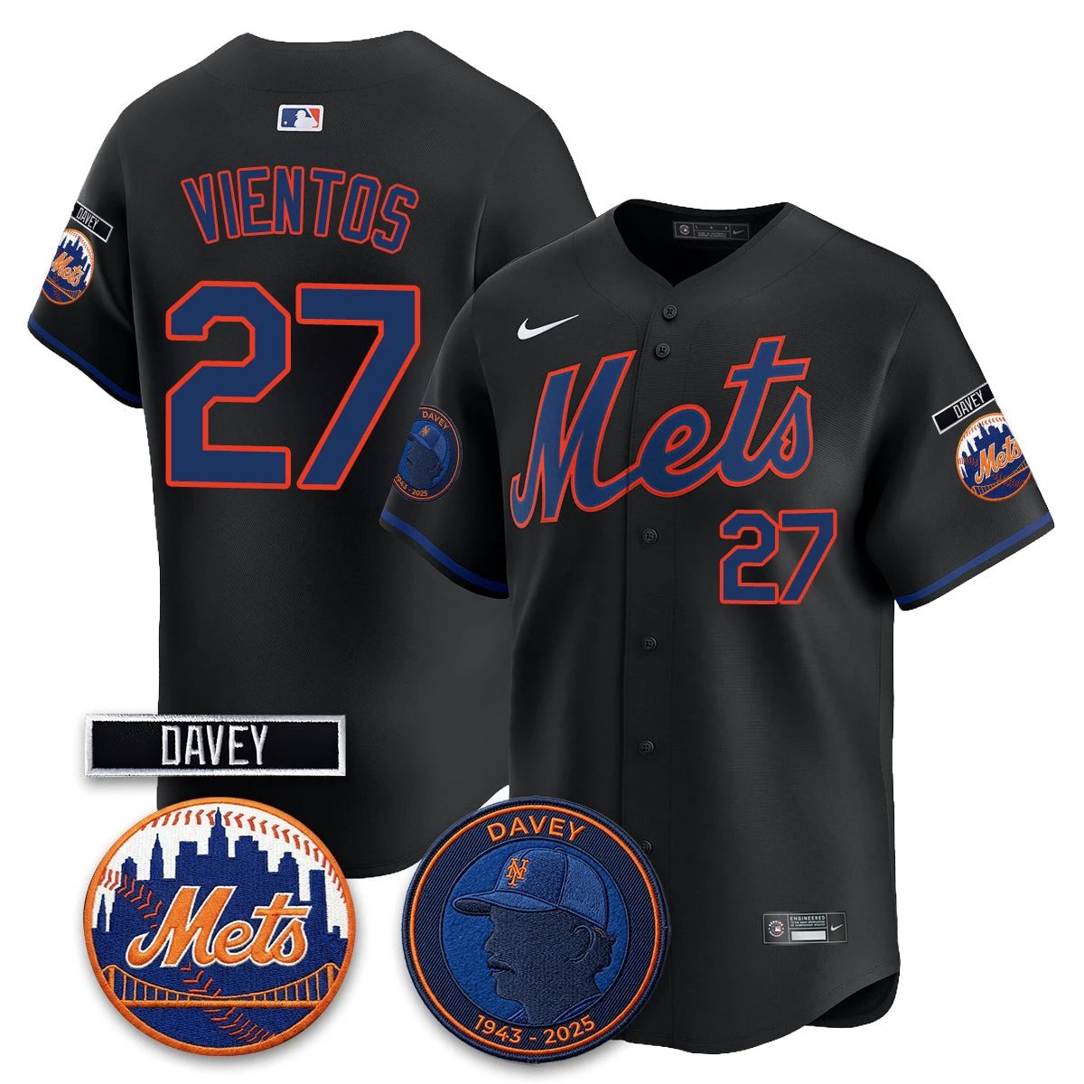 New York Mets 2026 Davey Johnson In Memoriam Vapor Limited Jersey - All Stitched by New York Mets