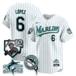 MIA 2026 Throwback Jackie Robinson New Era Vapor Limited Jersey - All Stitched by Miami Marlins