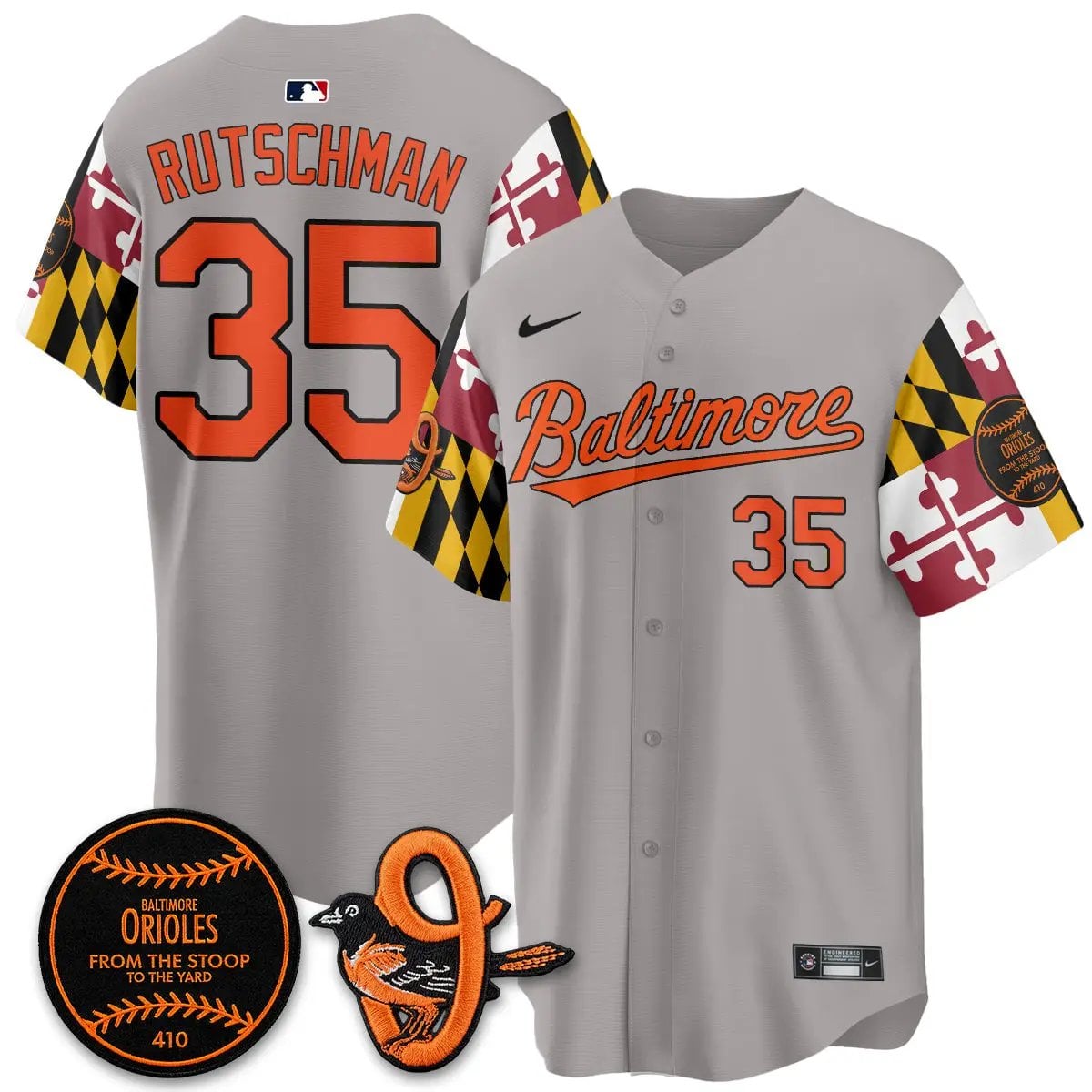 BAL 2026 x Maryland State Flag Vapor Jersey - All Stitched V2 by Baltimore Orioles