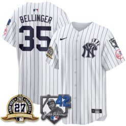 New York Yankees 2026 Jackie Robinson Day Vapor Limited Gold Edition Jersey - All Stitched - V2 by New York Yankees