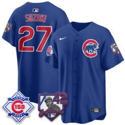 Chicago Cubs 150th Anniversary & Jackie Robinson Day Patch Vapor Premier Limited Jersey - All Stitched by Chicago Cubs