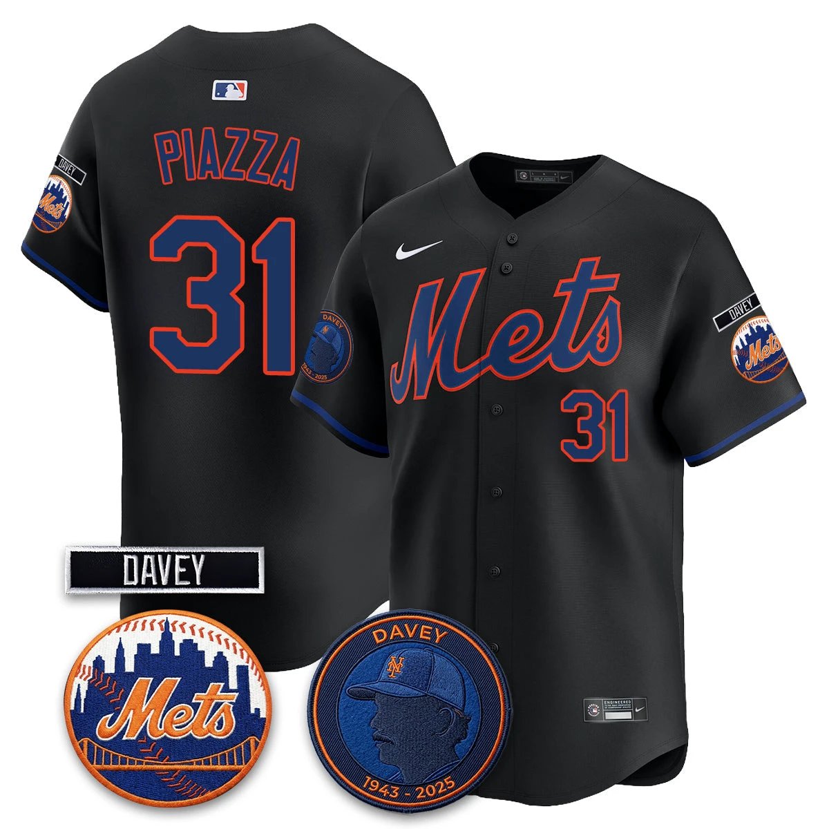 New York Mets 2026 Davey Johnson In Memoriam Vapor Limited Jersey - All Stitched by New York Mets