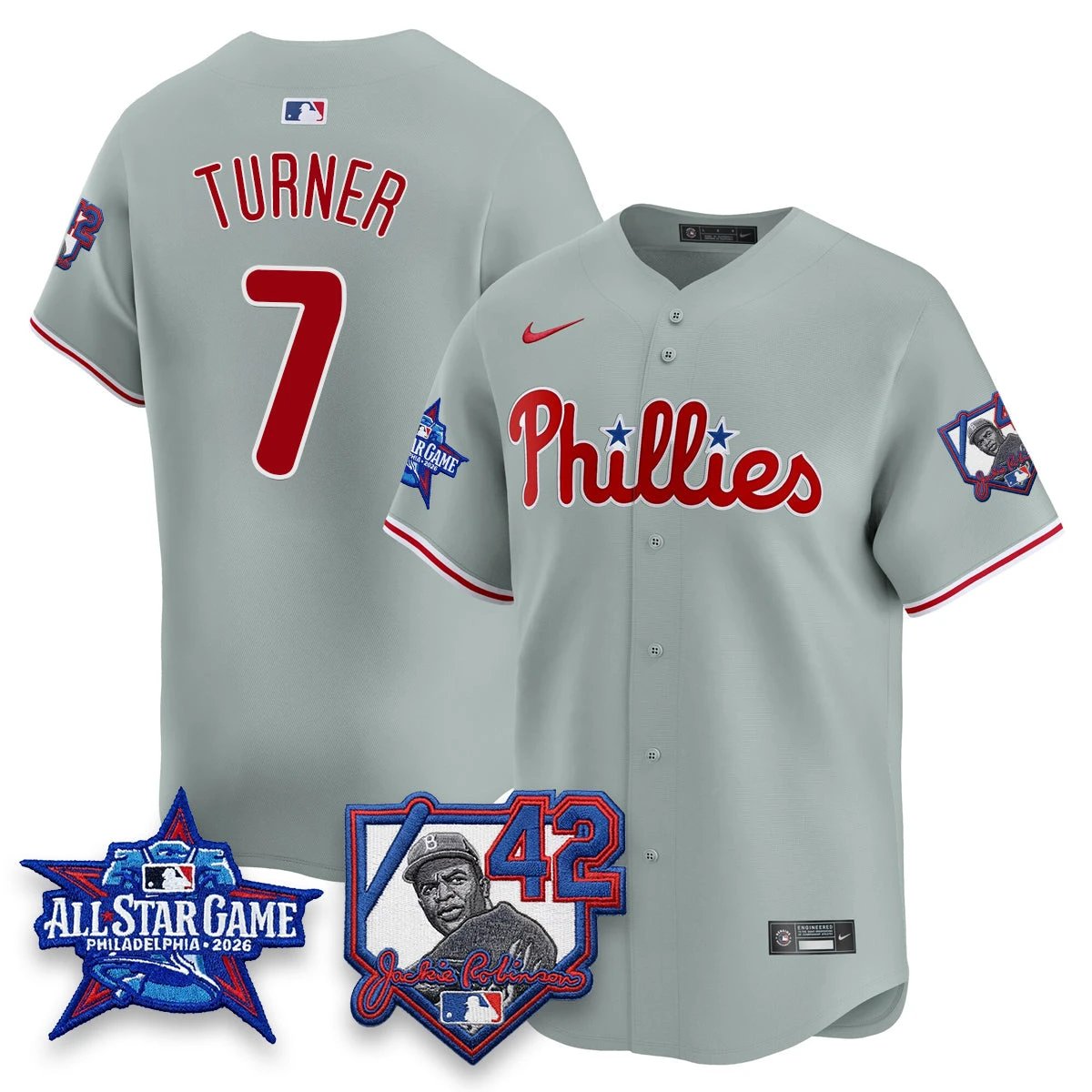 Philadelphia Phillies 2026 Jackie Robinson New Era - All Star Game Vapor Limited Jersey - All Stitched by Philadelphia Phillies