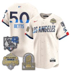 Los Angeles Dodgers 2026 New Era Gold Collection Vapor Limited Jersey - B2B Champs - All Stitched by Los Angeles Dodgers