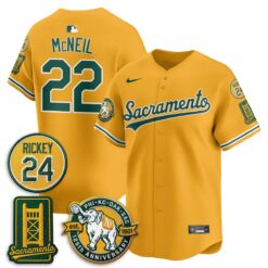Oakland Athletics 2026 Alternate Sacramento - Celebrating 125 Years - Limited Vapor Jersey - All Stitched by Oakland Athletics