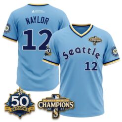 SEA 50th Anniversary Throwback Limited Jersey - All Stitched by Seattle Mariners