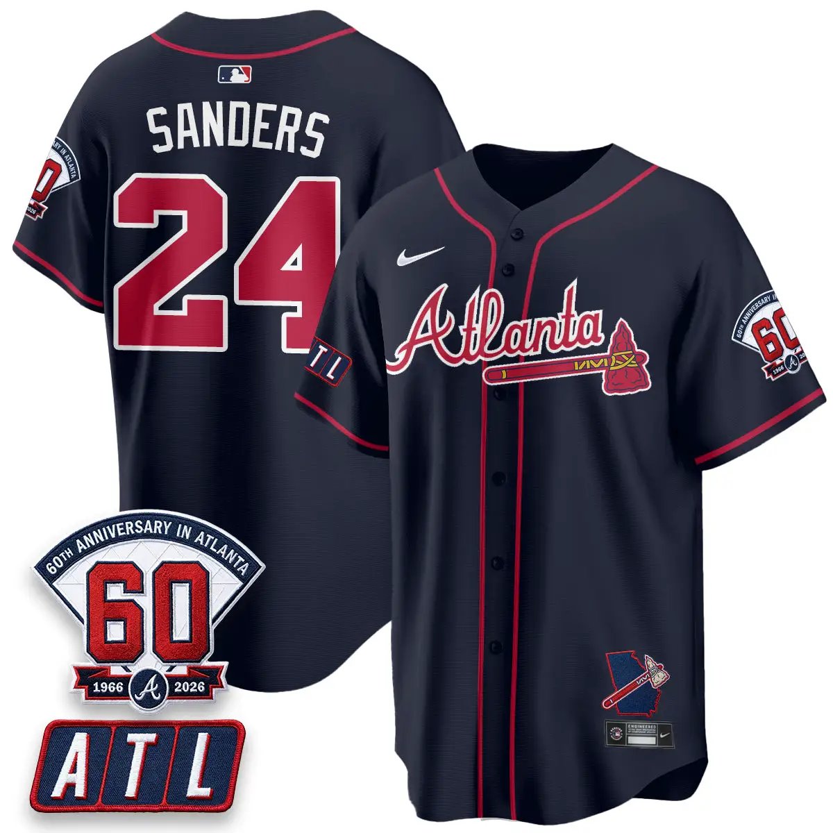 ATL 2026 60th Anniversary Vapor Limited Jersey - All Stitched by Atlanta Braves