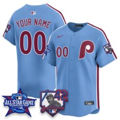 Philadelphia Phillies 2026 Jackie Robinson New Era - All Star Game Vapor Limited Custom Jersey - All Stitched by Philadelphia Phillies
